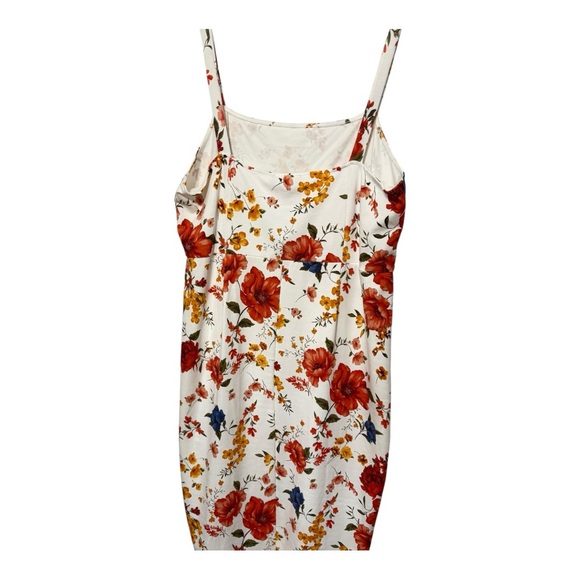 #165 Forever 21 Floral Midi Dress with Spaghetti Straps - Picture 3 of 4